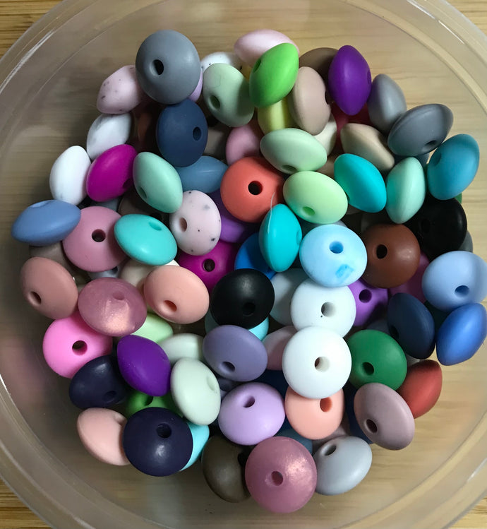 12mm Lentil Random Mix 50pc, 100pc and 200pc